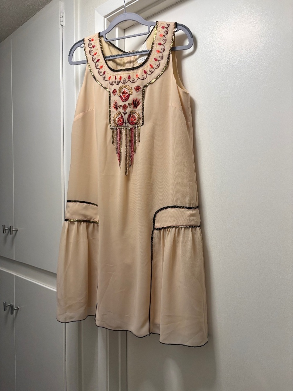 Anna Sui for Anthropologie beaded shift dress - size 6